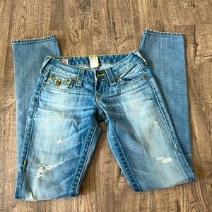 Womens True Religion jeans. Size 24, 32 inseam, skinny jean.